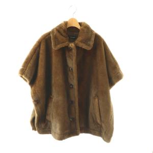 25AW Mink Like Fur Poncho ポンチョ ファーコート F ブラウンカーキ /DO