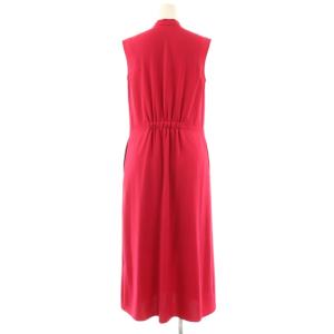 PINKY&DIANNE 24SS 2WAYストレッチシャツカラーワンピース XS ピンク ノースリーブ ドローストリングウエスト