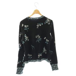 Mame Kurogouchi Floral Jacquard Knitted Top 1 ブラック