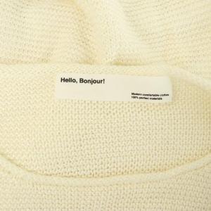 L'Appartement Linen Boat neck ニット 長袖 ホワイト /MY OS