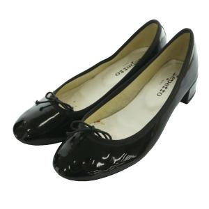 カミーユ バレリーナ CAMILLE BALLERINA エナメル パンプス 37.5 黒 ブラック /SS