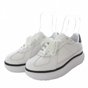 Onitsuka Tiger DELECITY スニーカー ローカット プラットフォーム 厚底 レザー US5.5 ホワイト 1183B873
