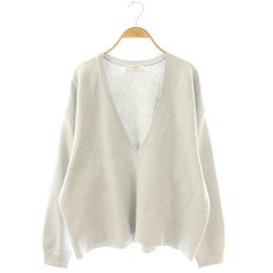 25AW スムースオーバーVネックニット カットソー 長袖 F ライトグレー /DO OS
