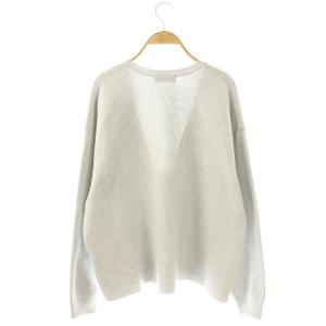 SLOBE IENA 25AW スムースオーバーVネックニット カットソー 長袖 F ライトグレー /DO OS