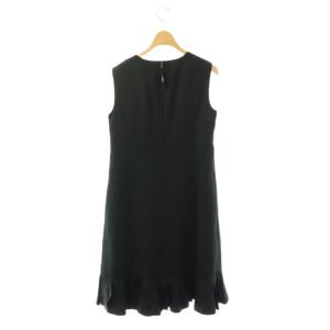 FOXEY NEW YORK ペタルフレアドレス ワンピース ノースリーブ 膝丈 38 ブラック 42365 /DO OS