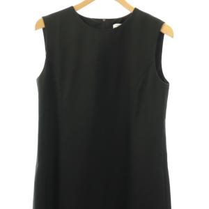 FOXEY NEW YORK ペタルフレアドレス ワンピース ノースリーブ 膝丈 38 ブラック 42365 /DO OS