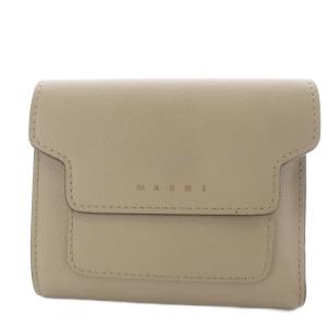 FLAP SQUARED ウォレット 財布 三つ折り レザー ベージュ PFMO0052U2 /YO39
