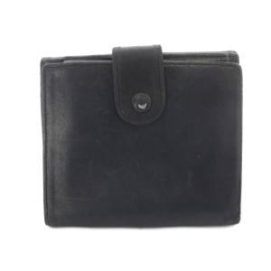 CHANEL ココマーク ラムスキン ダブルホック財布 二つ折り財布 黒 ブラック /SR OH SH
