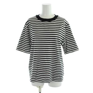 25SS ゼロロックボーダーTシャツ M 白 ホワイト 黒 ブラック クルーネック /AB OS