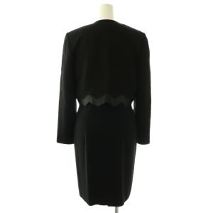 GIVENCHY セットアップ 8 黒 ブラック ノーカラージャケット タイトワンピース ひざ丈 /AZ