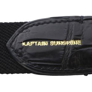KAPTAIN SUNSHINE Rubber Belt ベルト キャンバス ブラック /YO40 AD
