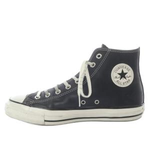 ALL STAR AGED WAXED LEATHER HI スニーカー ハイカット レザー US9 ブラック