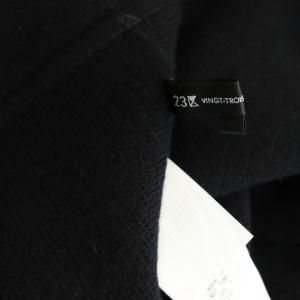 23区 23AW ウールカシミヤニットスカート ロング フレア 大きいサイズ 44 ブラック /MY OS SH