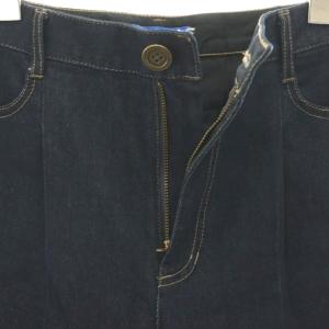 BLUE LABEL CRESTBRIDGE 24SS ライトオンスデニム ジーンズ 34 青 ブルー ワイド タック クロップド /AZ