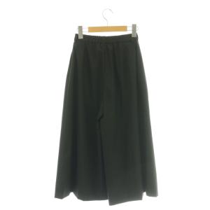 BLUE LABEL CRESTBRIDGE 24SS プレーンウォッシャブル ワイドパンツ 36 黒 ブラック 無地 タック /AZ