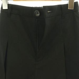 BLUE LABEL CRESTBRIDGE 24SS プレーンウォッシャブル ワイドパンツ 36 黒 ブラック 無地 タック /AZ