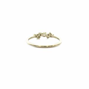 AHKAH 指輪 K18 ダイヤ0.10ct BBリング 8号