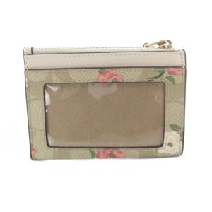 COACH シグネチャーフローラル プリントコインケース 定期入れ パスケース ベージュ /CR972 /SR