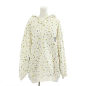 ホーム HOME ×新木優子コラボ 24AW オーバーフーディー F 白 ホワイト マルチカラー フローラル柄