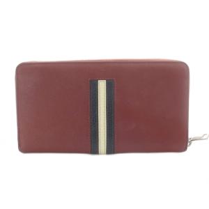 BALLY トレインスポッティング ラウンドジップ 長財布 レザー 赤 レッド /SR