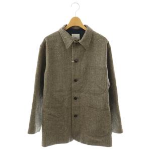 ラブークル LA BOUCLE 24AW MOON ツイードカバーオール ジャケット ヘリンボーン F