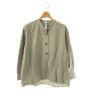 24SS ORGANIC COTTON SHIRTING プルオーバーシャツ 長袖 1 カーキグレー /HK
