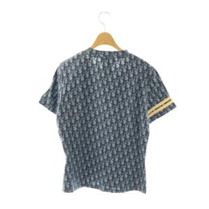 Christian Dior トロッター Tシャツ 半袖 クルーネック ロゴ 装飾 F42 紺 ネイビー /BB