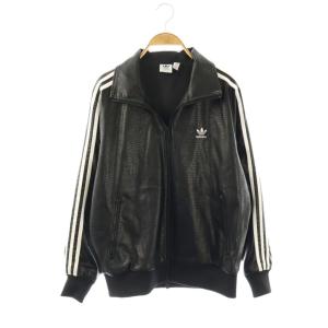 プレミアム フェイクレザー ファイヤーバード リュクス トラックトップ ジャケット ジャージ M 黒 ブラック