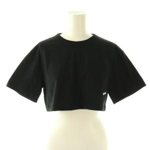 Tシャツ XS 黒 ブラック クロップド丈 半袖 パッチポケット 1CC2221635 /AZ