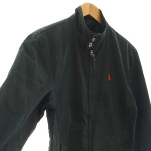 POLO RALPH LAUREN コットンスイングトップ ジャケット ブルゾン XS ブラック /ES OS