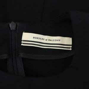 BORDERS at BALCONY フリルデザインカットソー 切替 七分袖 38 ネイビー /MY OS