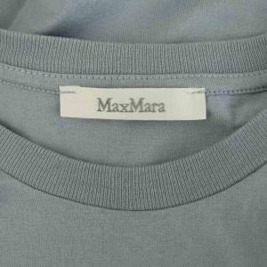 Max Mara 24年 白タグ FASHION EQUALS ロゴ プリント Tシャツ 半袖 S サックス /MY OS