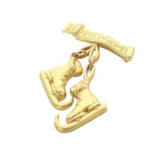 LES FETES EN HERMES ピンブローチ ゴールド色 /SR OH