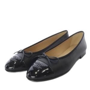 バレリーナ パンプス ココマーク 38.5C ブラック