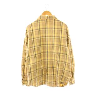 REMI RELIEF コットン チェックシャツ 長袖 M イエロー /HK OS