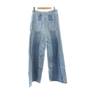 GRACE CONTINENTAL 切替ワイドデニムパンツ ジーンズ 36 ブルー ライトブルー /CX OS