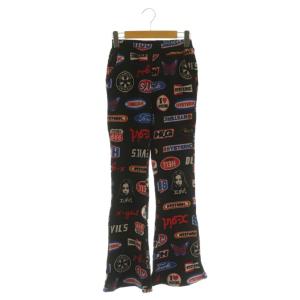 × ヒステリックグラマー HYSTERIC GLAMOUR 総柄サーマルフレアパンツ イージー M ブラック