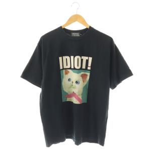 24AW IDIOT CAT Tシャツ カットソー 半袖 XL ブラック /HK OS