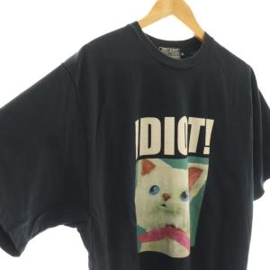 HYSTERIC GLAMOUR 24AW IDIOT CAT Tシャツ カットソー 半袖 XL ブラック /HK OS