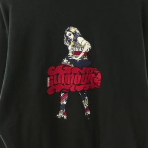 HYSTERIC GLAMOUR VIXEN GIRL刺繍 スウェット XL ブラック 02231CS07