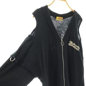 HYSTERIC GLAMOUR PROBLEM CHILD オーバーサイズカーディガン ジップアップ F ブラック /HK OS