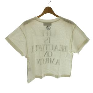 AMERICANA LIFE IS BEAUTIFUL クロップドTシャツ カットソー 半袖 白 ホワイト /SS OS