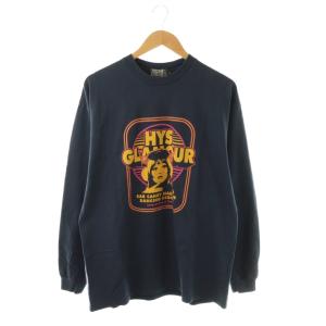 ヒステリックグラマー 24SS EAR CANDY Tシャツ カットソー 長袖 XL ネイビー マルチカラー