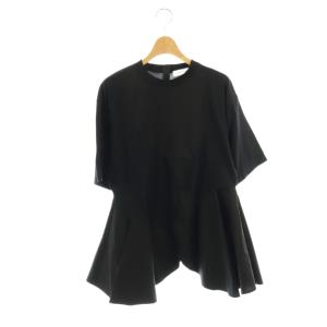 24SS PETAL HEM T SHIRT Tシャツ カットソー 半袖 38 ブラック /HK OS