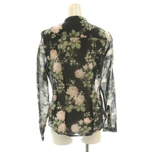 PAUL SMITH 花柄シアーシャツ 40 マルチカラー 黒 ブラック ピンク /SS OS
