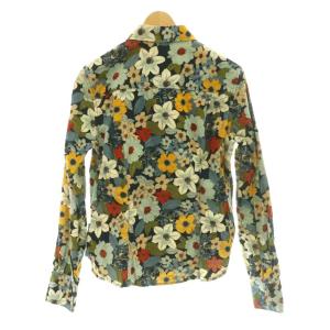 paul smith PINK 花柄長袖コーデュロイシャツ 40 マルチカラー 紺 ネイビー ライトブルー /SS OS