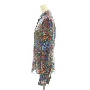 PAUL SMITH ポールプラス Paul+ 花柄長袖シアーシャツ 40 マルチカラー 紺 ネイビー 紫 パープル /SS