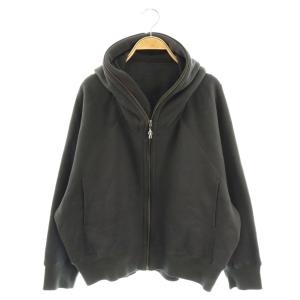 ソフト裏毛ジップアップパーカー ジャケット コットン M チャコールグレー /NR OS