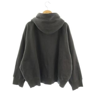 Babaghuri ソフト裏毛ジップアップパーカー ジャケット コットン M チャコールグレー /NR OS