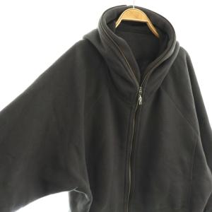 Babaghuri ソフト裏毛ジップアップパーカー ジャケット コットン M チャコールグレー /NR OS